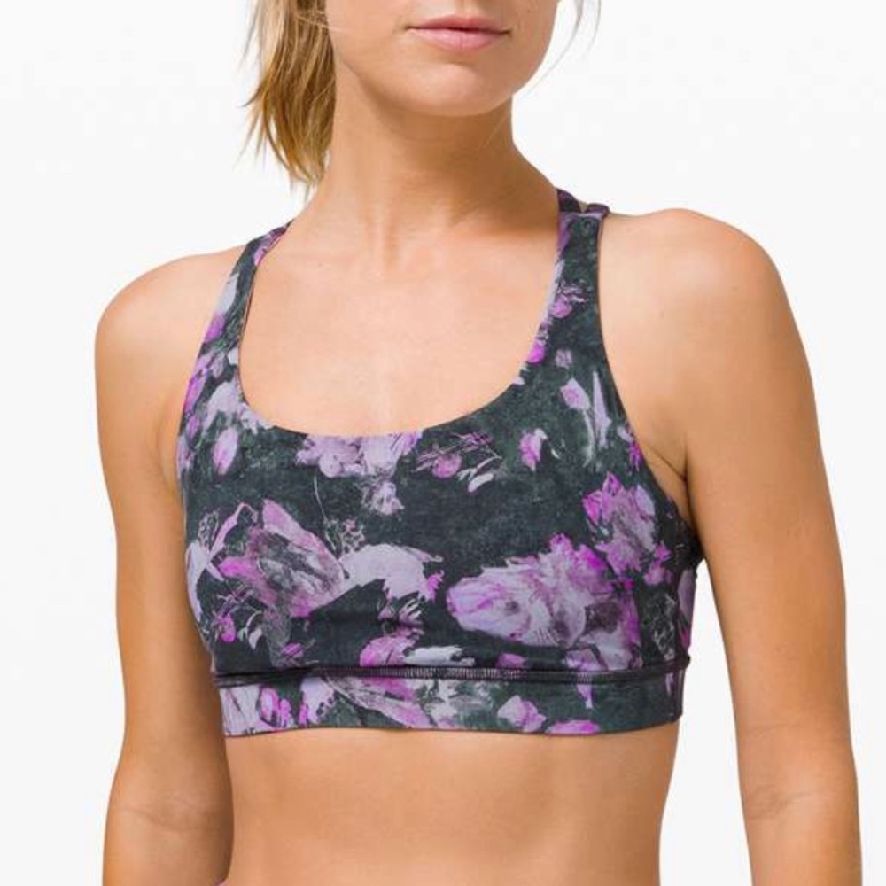 Lululemon Energy Bra EUC Floral Shift Multi Size 4
